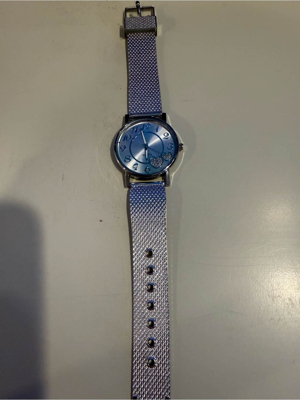 Men's Blue Dial Mesh Strap Watch
